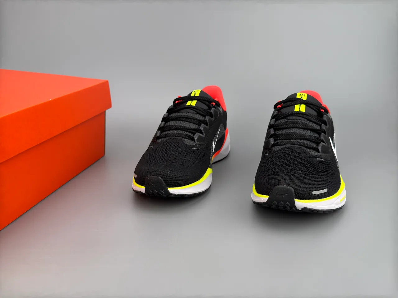 Nike Noir Jaune Matière Tressée Ingénierisée Supérieure Air Zoom Amortissement Chaussures de Course 3