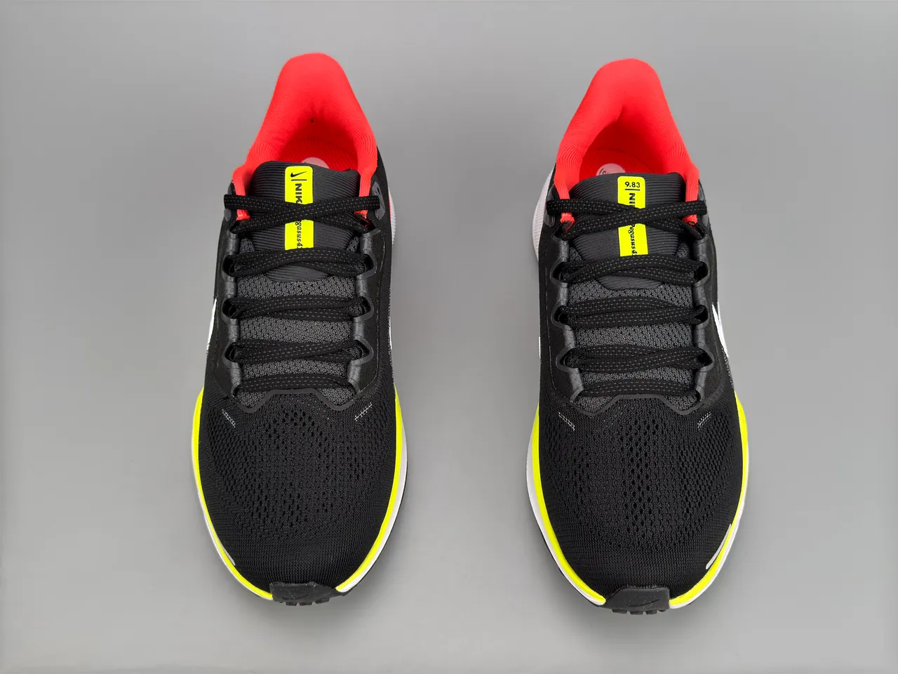Nike Noir Jaune Matière Tressée Ingénierisée Supérieure Air Zoom Amortissement Chaussures de Course 7