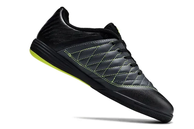 Nike Noir Jaune Capot Quilté Synthétique Texturé Supérieur Chaussures de Football Indoor 2
