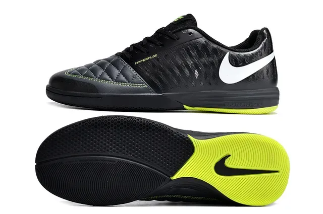 Nike Noir Jaune Capot Quilté Synthétique Texturé Supérieur Chaussures de Football Indoor 6