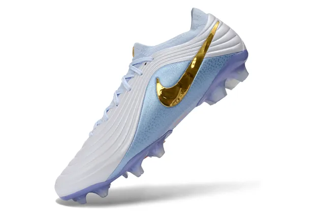 Nike Blue Gold 低帮袜套式针织合成中足笼硬地足球鞋 3