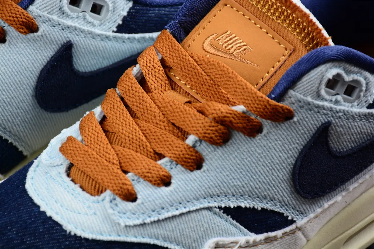 Nike Blue Navy Denim-Textile Upper Visible Air Cushioning Lifestyle Sneakers 7