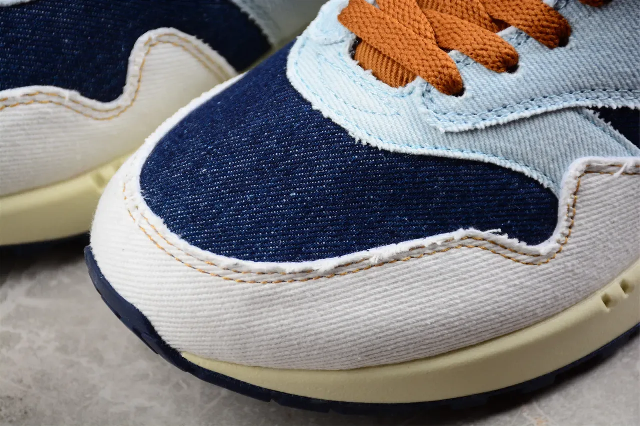 Nike Blue Navy Denim-Textile Upper Visible Air Cushioning Lifestyle Sneakers 8