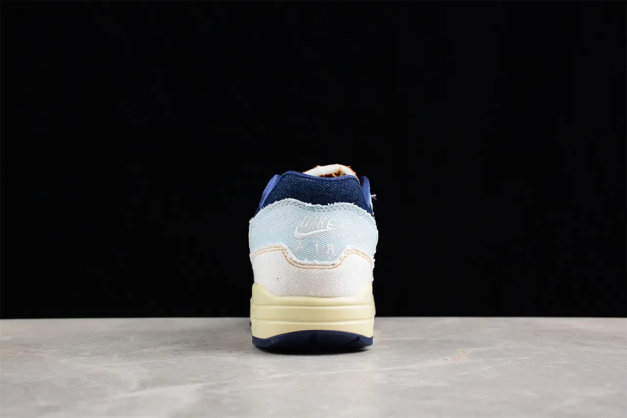 Nike Blue Navy Denim-Textile Upper Visible Air Cushioning Lifestyle Sneakers 10