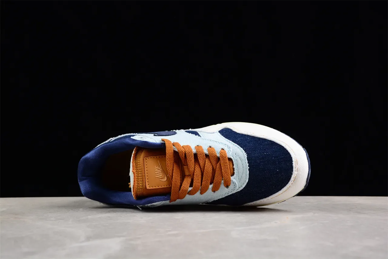 Nike Blue Navy Denim-Textile Upper Visible Air Cushioning Lifestyle Sneakers 12