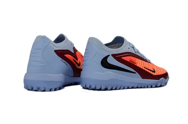 Nike Blue Orange Low-Cut Knit-and-Synthetic Upper Turf Soccer Shoes 8