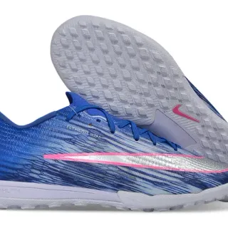 Nike Azul Rosa Flyweave Superior Solado Grama Sapatos Futebol