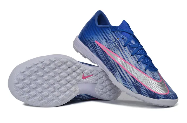 Nike Blue Pink Flyweave Upper Outsole Turf Soccer Shoes 4