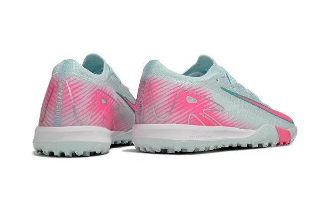 Nike Blue Pink Knit Upper Dynamic Graphic Overlay Turf Soccer Shoes 8