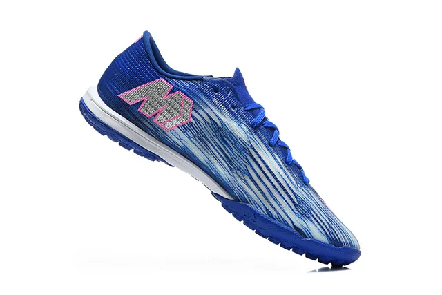 Nike Blue Pink Low-Cut Synthetic Upper Textured Wave-Patterned Knit Turf Soccer Shoes 3