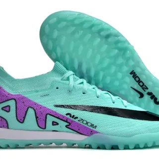 Nike 蓝色 紫色 Flyknit 鞋面 鞋底 Turf 足球鞋