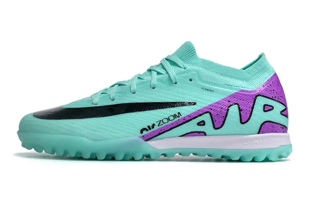 Nike bleu violet Flyknit haut semelle Turf football chaussures 6