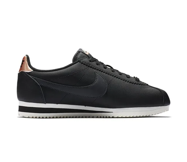 Nike Cortez Tênis Lifestyle Pretos e Ouro Rosa 18