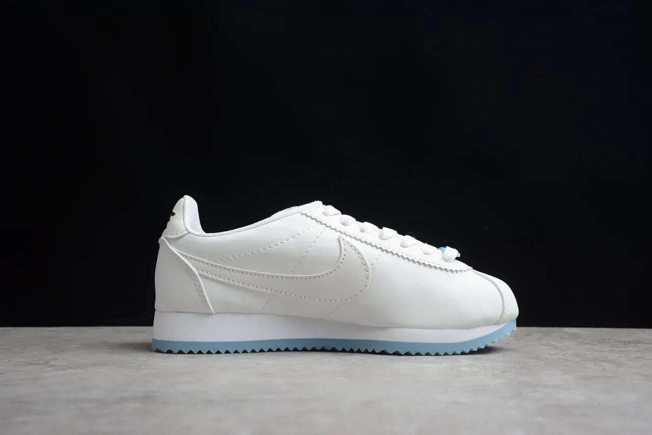 Nike Cortez White and Light Blue Lifestyle Sneakers 13