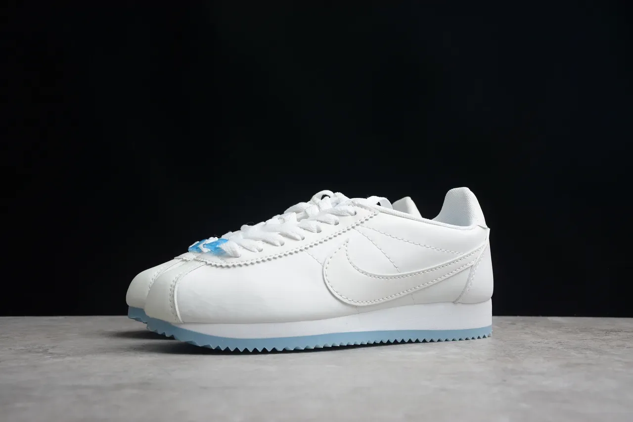Nike Cortez White and Light Blue Lifestyle Sneakers 14