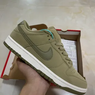 Nike Dunk Low أخضر عسكري أزرق جلد سويد علوي حذاء أسلوب حياة