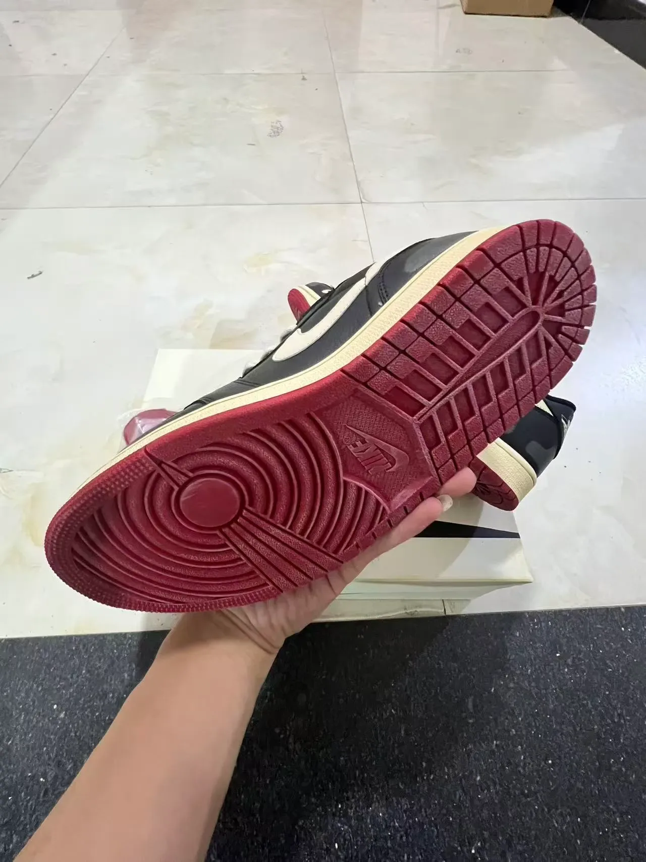 Nike Dunk Low Black Cream Red Lifestyle Sneakers 6