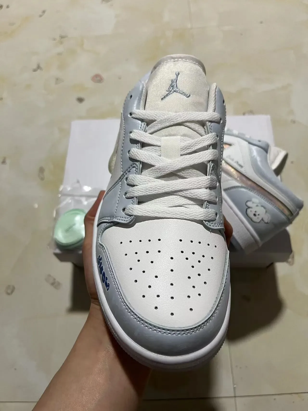 Nike Dunk Low 可爱小狗 浅灰生活方式运动鞋 3
