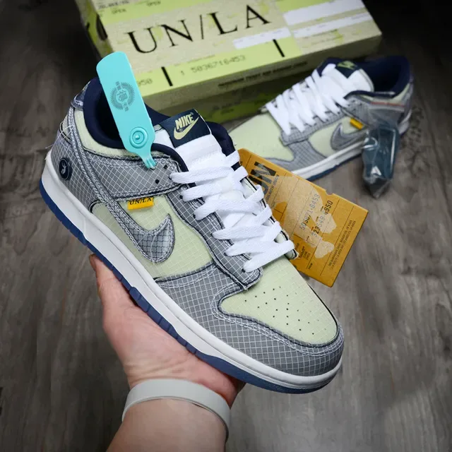 Nike Dunk Low Gris Vert Maille Grille Chaussures Lifestyle 2