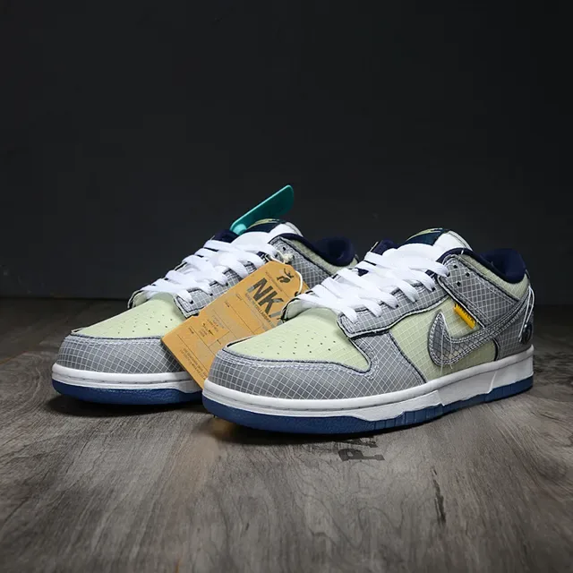 Nike Dunk Low Gris Vert Maille Grille Chaussures Lifestyle 3