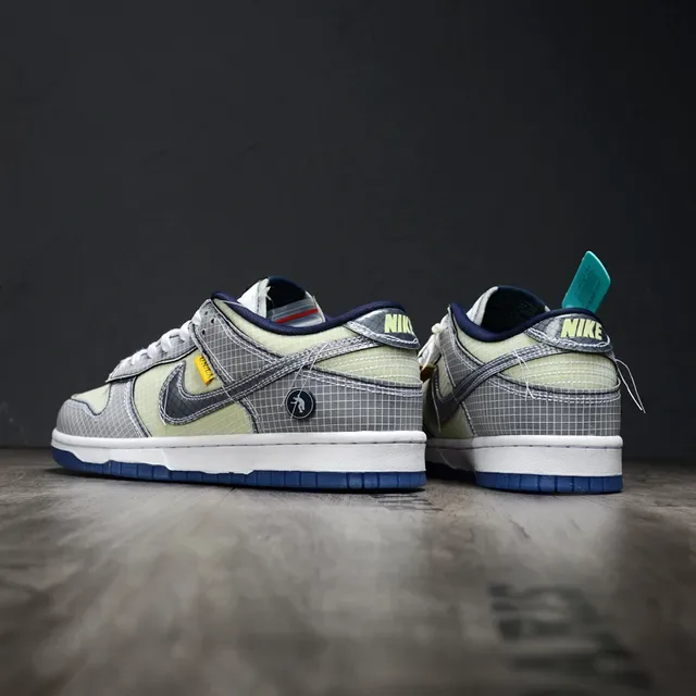 Nike Dunk Low Gris Vert Maille Grille Chaussures Lifestyle 4