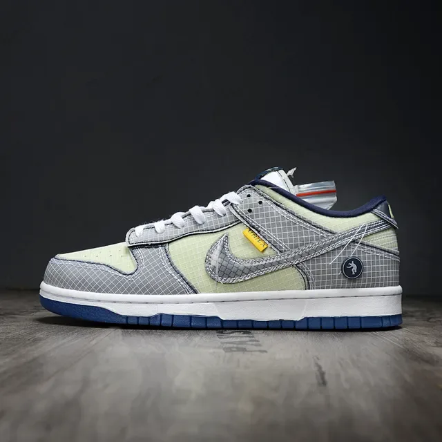 Nike Dunk Low Gris Vert Maille Grille Chaussures Lifestyle 7