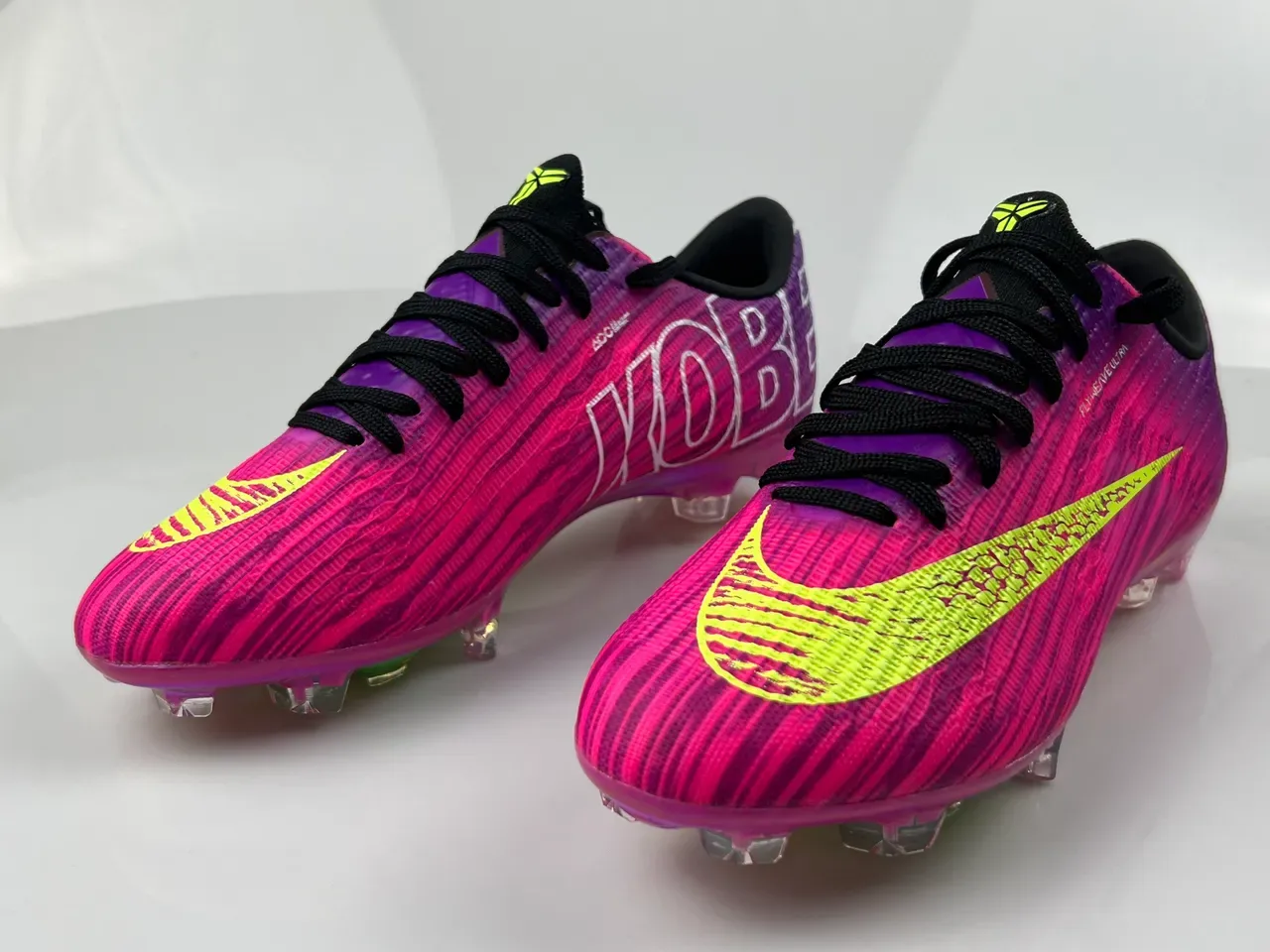Nike Flyweave Ultra Magenta Purple Neon Yellow Firm-Ground Zapatos de fútbol 3
