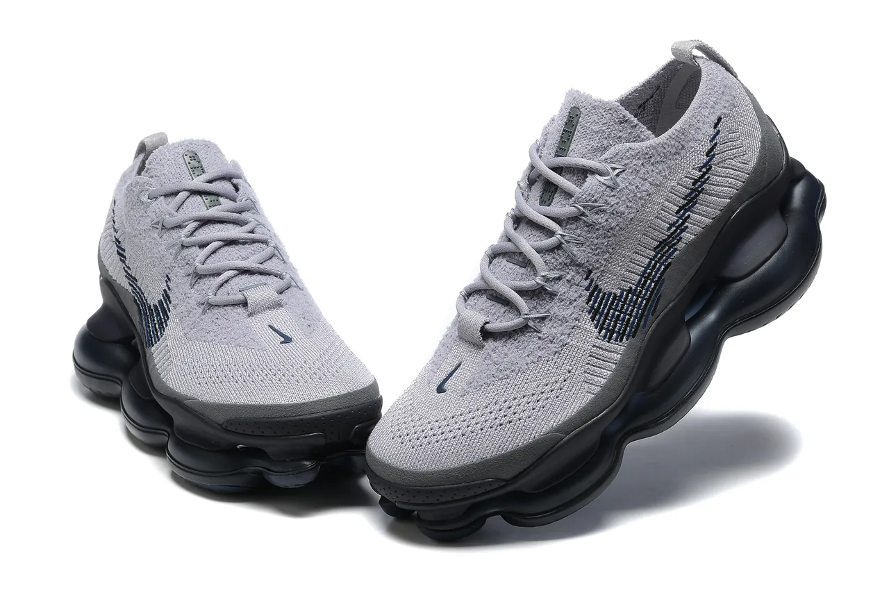 Nike Gray Black Knit Upper Sculpted Midsole Lifestyle Sneakers 2