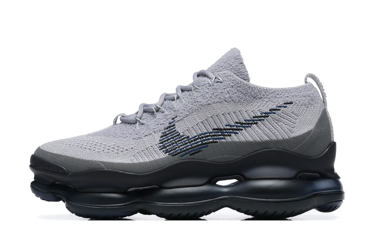 Nike Gray Black Knit Upper Sculpted Midsole Lifestyle Sneakers 5