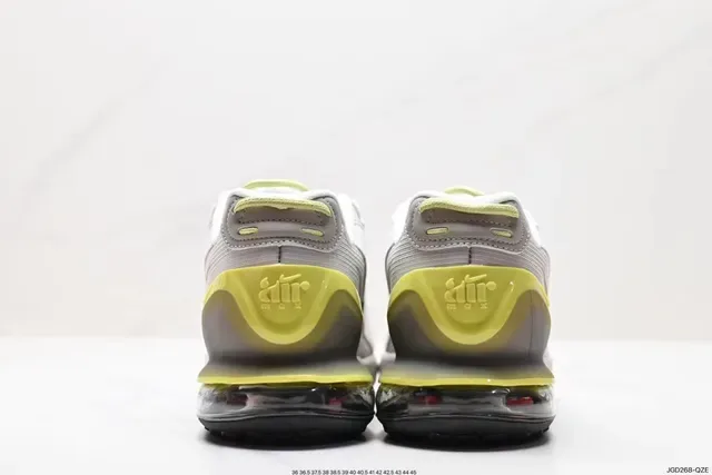 Nike Gris Jaune Maille Et Synthétique Supérieur Visible Air Cushioning Unit Lifestyle Sneakers 2