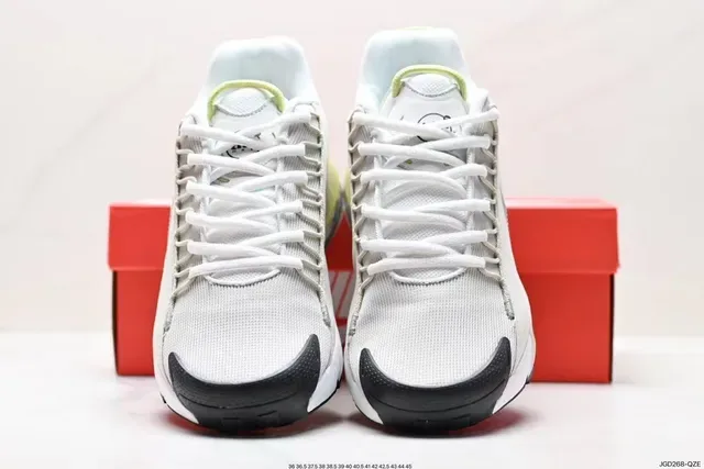 Nike Gris Jaune Maille Et Synthétique Supérieur Visible Air Cushioning Unit Lifestyle Sneakers 3