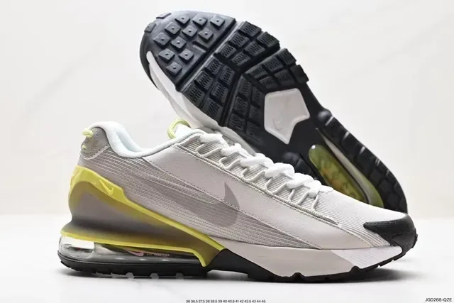 Nike Gris Jaune Maille Et Synthétique Supérieur Visible Air Cushioning Unit Lifestyle Sneakers 6