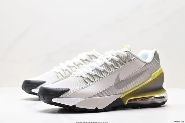 Nike Gris Jaune Maille Et Synthétique Supérieur Visible Air Cushioning Unit Lifestyle Sneakers 7