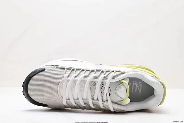 Nike Gris Jaune Maille Et Synthétique Supérieur Visible Air Cushioning Unit Lifestyle Sneakers 8
