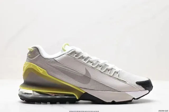 Nike Gris Jaune Maille Et Synthétique Supérieur Visible Air Cushioning Unit Lifestyle Sneakers 9