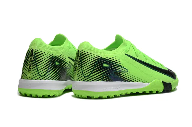 Nike 绿色黑色针织鞋面霓虹荧光绿草皮足球鞋 5