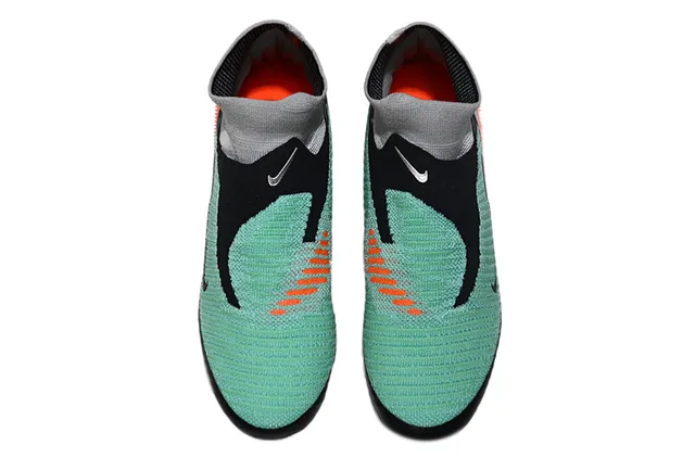 Nike Green Black Sock-Fit Collar Iridescent Translucent Sole Firm-Ground Soccer Shoes 2