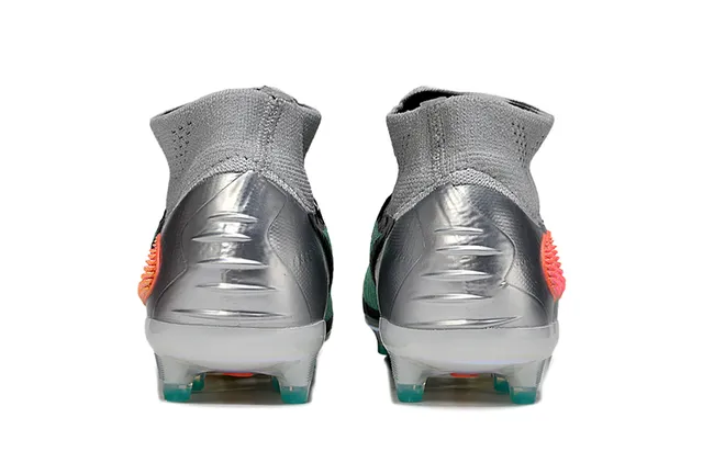 Nike Green Black Sock-Fit Collar Iridescent Translucent Sole Firm-Ground Soccer Shoes 4