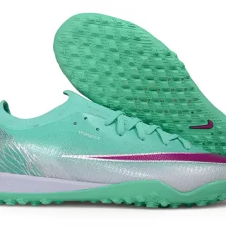 Nike Vert Rose Coupe Basse Tricot Haut Construction Atomknit Gazon Chaussures de Football