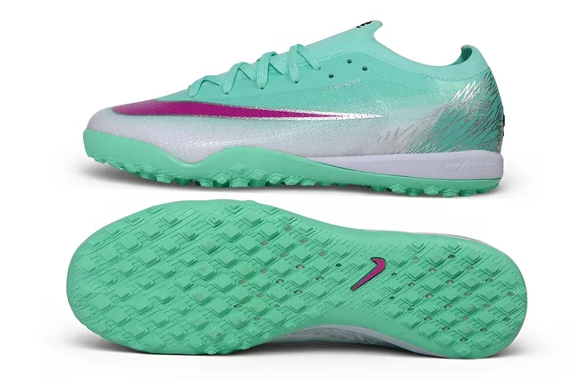 Nike Green Pink Low-Cut Knit Upper Atomknit Construction Turf Soccer Shoes 6