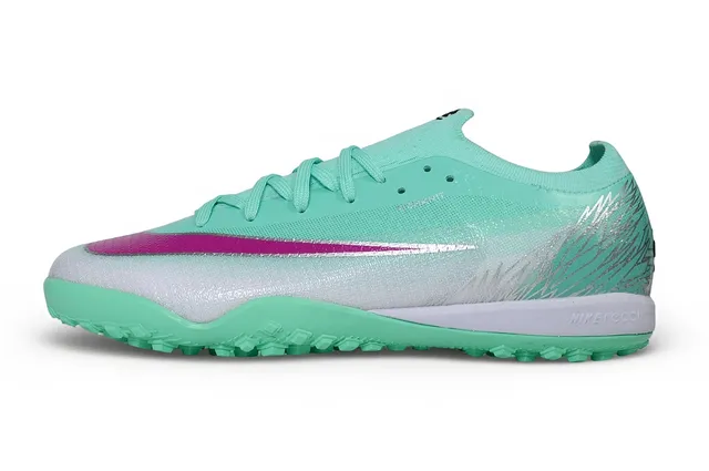 Nike Green Pink Low-Cut Knit Upper Atomknit Construction Turf Soccer Shoes 7