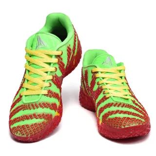 Nike Verde Vermelho Tricot Superior Superposição Rayada Tênis de Basquete