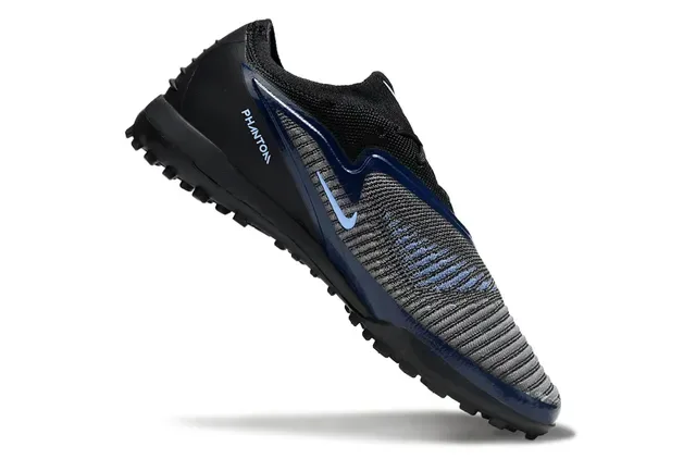 Nike Gripknit Black Blue Knit Upper Construction Turf Soccer Shoes 2