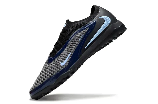 Nike Gripknit Black Blue Knit Upper Construction Turf Soccer Shoes 3