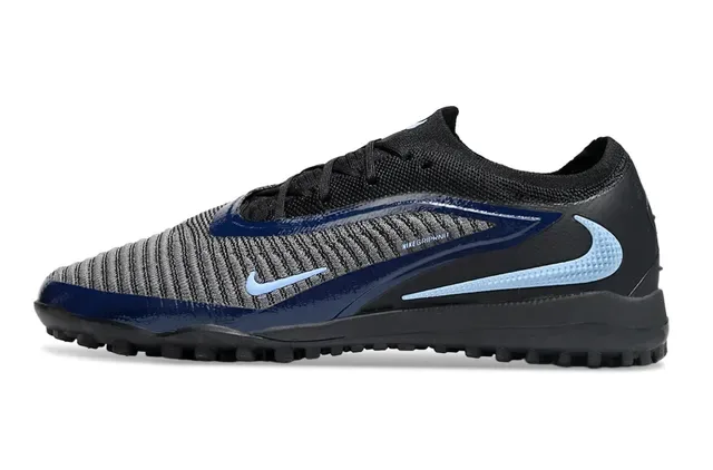 Nike Gripknit Black Blue Knit Upper Construction Turf Soccer Shoes 7