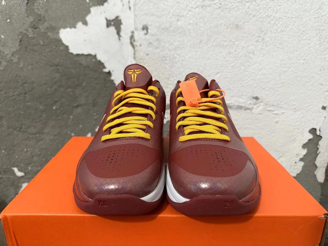 Nike Kobe 4 Protro Maroon Gold Basketball Shoes 3