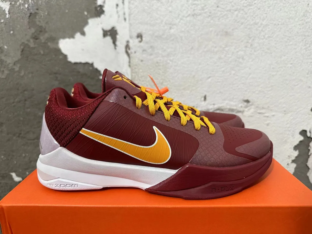 Nike Kobe 4 Protro Maroon Gold Basketball Shoes 4