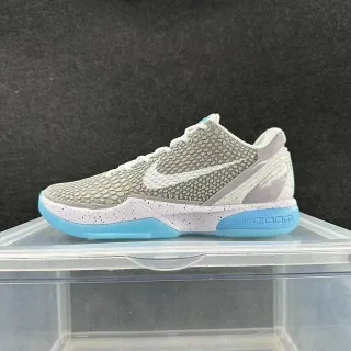 Nike Kobe 6 ग्रे ब्लू टेक्स्चर्ड स्केल पैटर्न अपर बास्केटबॉल शूज