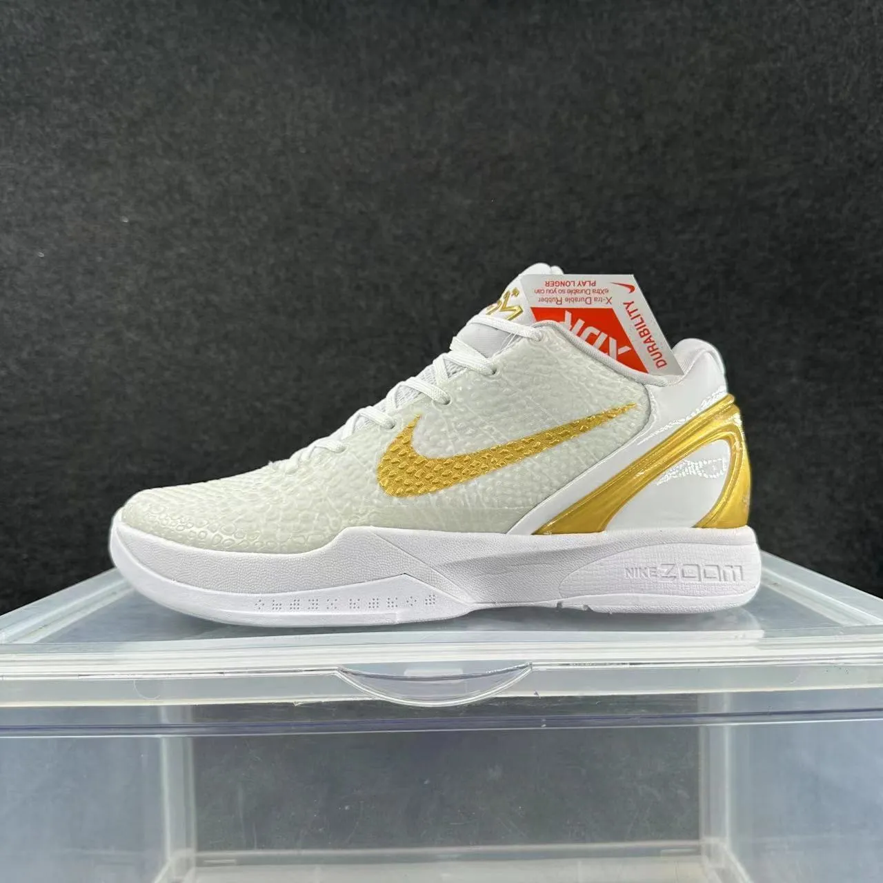 Nike Kobe 6 Platinum White Gold Basketball Shoes 2