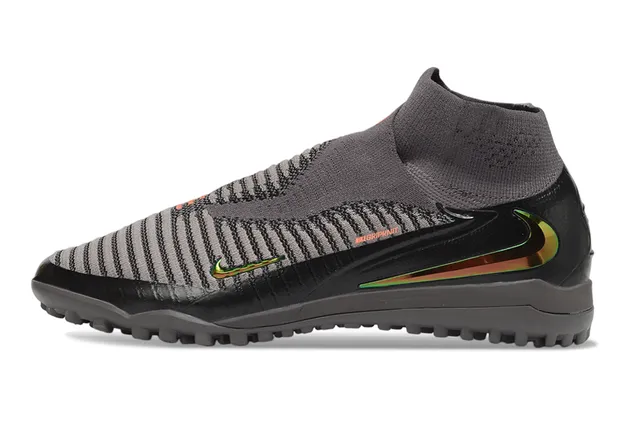 Nike Mercurial أسود رمادي جوارب ملائمة كولار محبوك مخطط منتصف القدم ملعب أحذية كرة قدم 7
